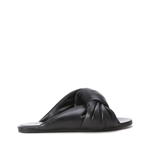 Balenciaga/巴黎世家【22春夏新款】女士皮革繩結(jié)造型平底拖鞋涼拖 636576 WA2M0