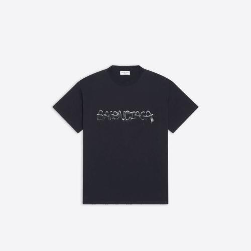  BALENCIAGA巴黎世家 22年春夏 女士 短袖T恤 Slime T恤 Medium Fit 612965TLVF11069