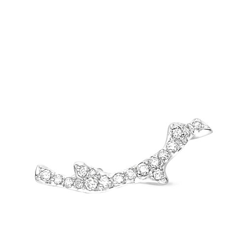 DIOR/迪奧 新款 Bois de Rose系列 18K金白金鑲滿鉆玫瑰木單只耳釘 JBDR95026_0000