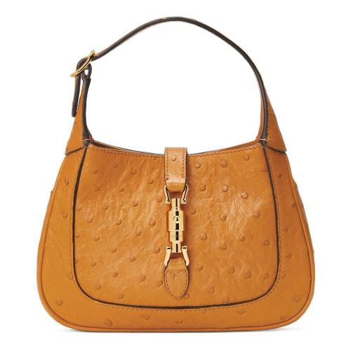  GUCCI古馳 22年秋冬 女士 Jackie 1961系列鴕鳥皮迷你手袋 637091 EY00G 7744