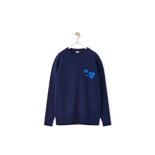  LOEWE羅意威 22年秋冬 男士 針織衫 LOEWE heart sweater in wool H526Y14KCJ-5110