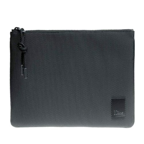 DIOR/迪奧 男士 男包 黑灰色尼龍時尚手拿包 2SLCA161YHBH03E