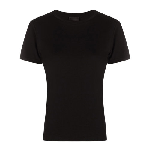 MONCLER 蒙克萊 女士服裝  圓領(lǐng)純色簡(jiǎn)約百搭棉質(zhì)T恤 女士短袖T恤