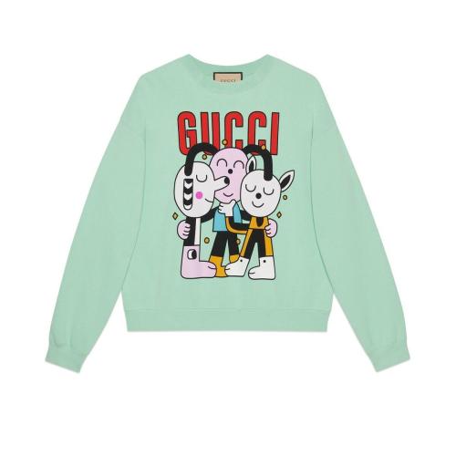  GUCCI古馳 22年秋冬 男士 Gucci動物印花棉質(zhì)衛(wèi)衣 700119 XJEIS 3735