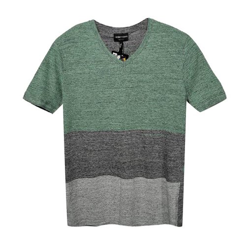 Emporio Armani/安普里奧阿瑪尼 綠灰拼色男士短袖T恤