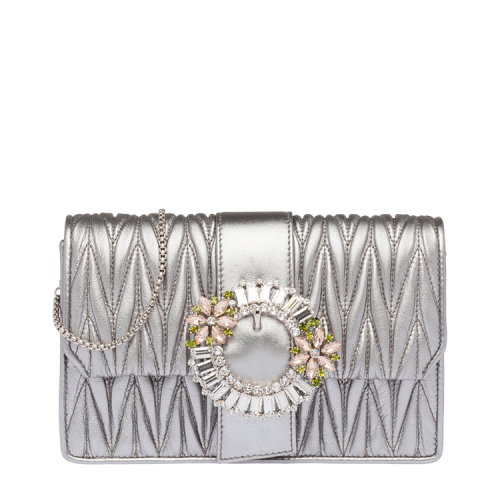 MiuMiu/繆繆 女士MIU LADY Matelassé皮革迷你鏈條包 5BH095_N88_V_OJO