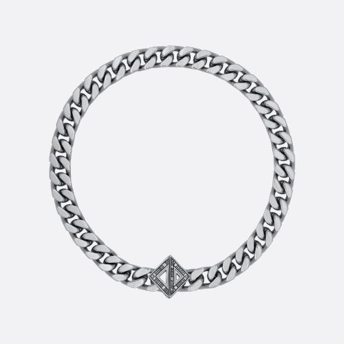  DIOR迪奧 22年秋冬 男士 項鏈 CD Diamond 鏈環(huán)項鏈 N1637HOMMT_D200