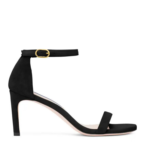 Stuart Weitzman/斯圖爾特韋茨曼 女士 鞋靴 21春夏 黑色細(xì)跟鉚釘裝飾高跟涼鞋 女士高跟涼鞋