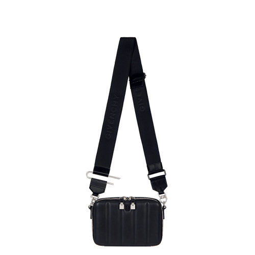 Givenchy/紀梵希 ANTIGONAU系列 黑色絎縫光滑牛皮革附可調(diào)節(jié)肩帶肩背肩挎相機包BKU01YK1BA-001