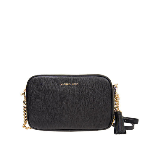 Michael Kors/邁克·科爾斯  女包女士黑色皮革品牌字母時(shí)尚百搭斜挎單肩包  $32F7GGNM8L001