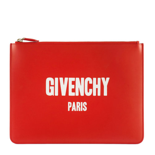Givenchy/紀(jì)梵希 中性款式牛皮logo印花手拿包