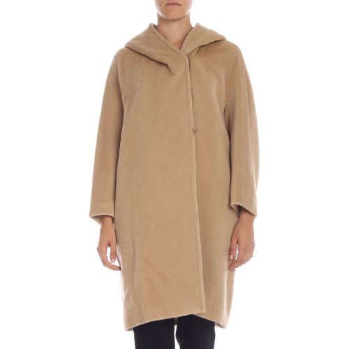 Max Mara Studio/Max Mara Studio  女裝 服飾 羊駝毛長款連帽插兜休閑毛呢女士大衣外套