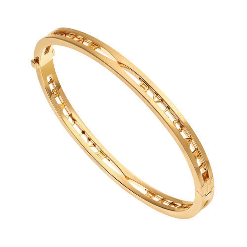 BVLGARI/寶格麗 B.ZERO1系列 男女通用18K金配以BVLGARI徽標(biāo)裝飾的螺旋形手鐲 356287
