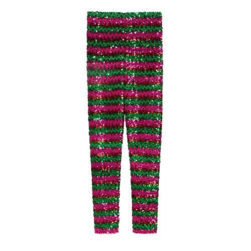  GUCCI古馳 22年秋冬 女士 金銀絲線和亮片長(zhǎng)褲 655395 XKBV8 3168