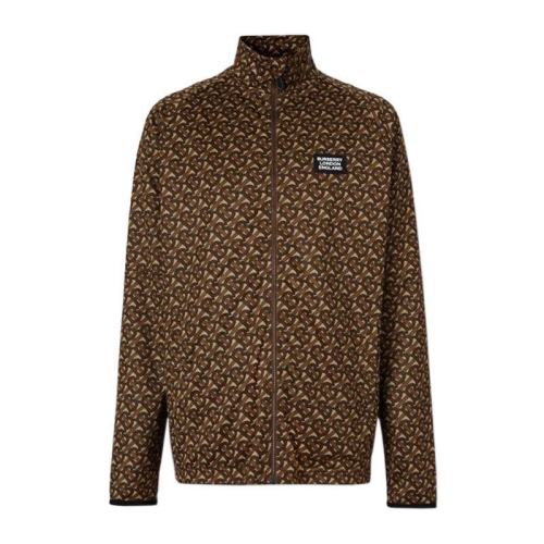  BURBERRY/博柏利 棕色專屬標(biāo)識(shí)圖案休閑夾克男士 80262201 PLFSX