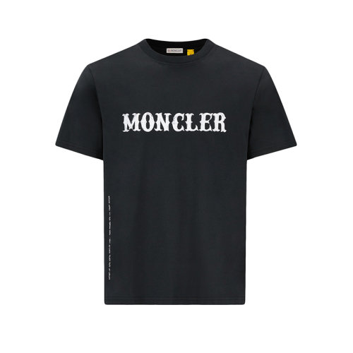 Moncler/蒙克萊 22年秋冬新款 Maya 70系列FRGMT藤原浩特別款 男女同款星鉆黑色純棉短袖T恤H209U8C00001M2350999