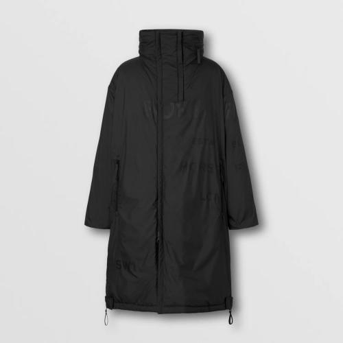  BURBERRY 22年秋冬 男士 便攜式連帽 Horseferry 印花風(fēng)雪大衣 80581331