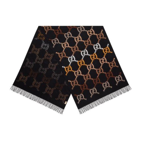  GUCCI古馳 22年秋冬 女士 GG羊毛披肩 675876 3G200 1064 預(yù)定商品2-6周發(fā)貨