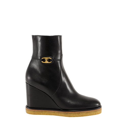 【微瑕】CELINE/賽琳 20年秋冬 百搭 女性 黑色 短靴 339603190C 38NO