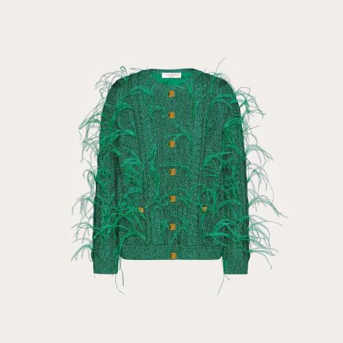  VALENTINO華倫天奴 22年秋冬 女士 夾克 VESTE BRODéE EN LUREX XB3KE01B72LFB0