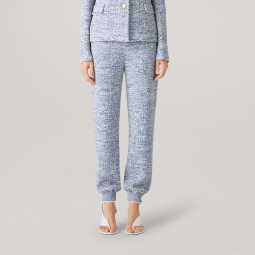 【21春夏新款】St.John/盛薔粗花呢針織女士休閑褲K813011