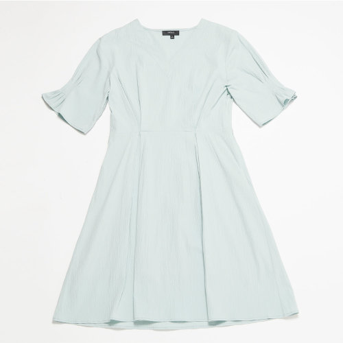 SHOKAY/繡嘉 褶裥袖收腰女士連衣裙