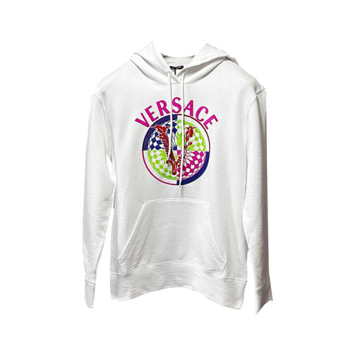 Versace范思哲  主線刺繡Ｖ字母女士連帽衛(wèi)衣