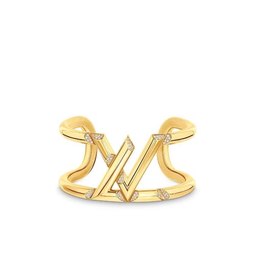  LV路易威登 22年秋冬 女士 手鐲 LV VOLT 1*w*8K金鉆石手鐲 Q95931 Q95932 預(yù)定商品2-8周發(fā)貨