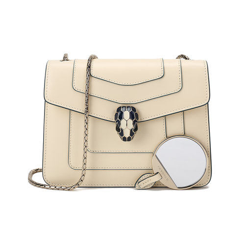 BVLGARI/寶格麗 女士SERPENTI FOREVER系列牛皮小號(hào)蛇頭扣單肩斜挎包鏈條包 290925