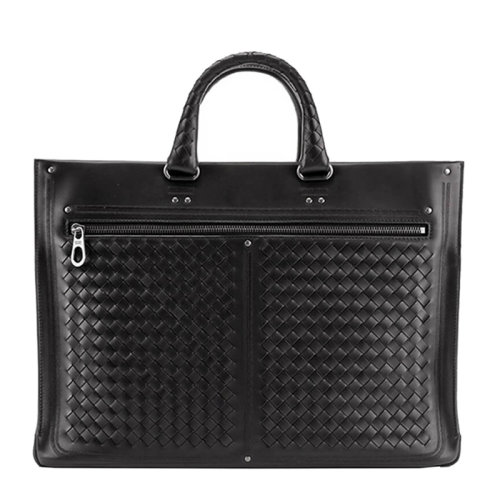 Bottega Veneta/葆蝶家 男士純色牛皮經(jīng)典編織拉鏈開合手提包公文包男包 368047-VAOU1 多色可選