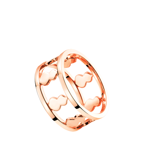 QEELIN/麒麟珠寶 22春夏新款Wulu系列 18K素金葫蘆小八福戒指WU-050-8RI49-RG