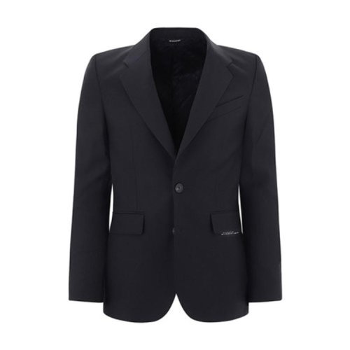 Givenchy/紀(jì)梵希 男士黑色織物西裝上衣 BM308C1Y8K-001