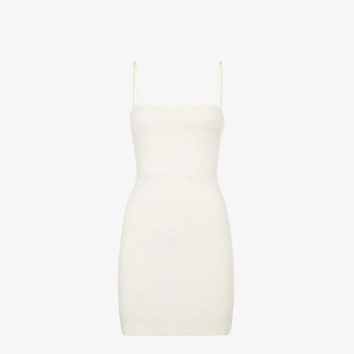  FENDI芬迪 22年秋冬 女士 連衣裙 白色人造絲連衣裙 FZDA02AJTHF0ZNM