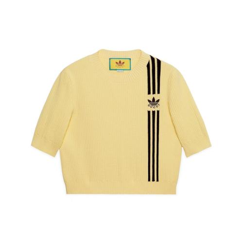  GUCCI古馳 22年秋冬 女士 adidas x Gucci聯(lián)名系列針織衫 693809 XKCDQ 7467
