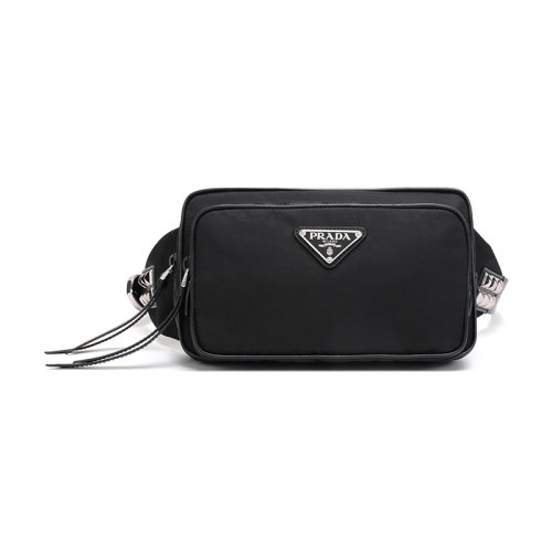 PRADA/普拉達(dá) 女士織物配皮腰包 1BL010 2BYB