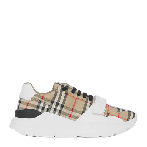 BURBERRY/博柏利Vintage 格紋拼皮革運(yùn)動(dòng)鞋 80505091