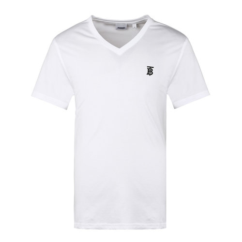 BURBERRY/博柏利巴寶莉男裝V領(lǐng)TB標(biāo)識(shí)徽標(biāo)男士T恤男士短袖T恤8017255