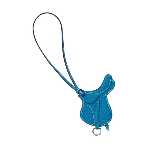 HERMES/愛(ài)馬仕 女士米科諾斯島色小牛皮馬鞍包包配件H075351CA7Q