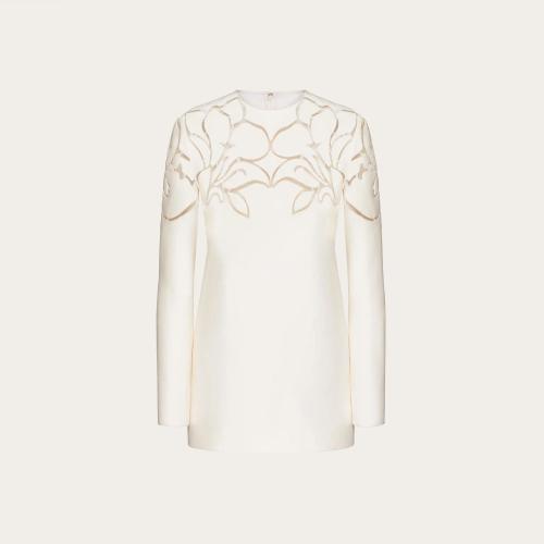  VALENTINO華倫天奴 22年秋冬 女士 連衣裙 ROBE COURTE BRODéE EN CREPE COUTURE XB0VAZ101CF