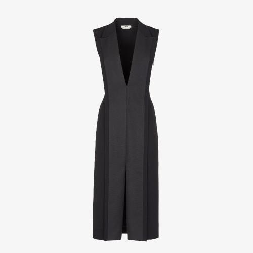  FENDI芬迪 22年秋冬 女士 連衣裙 黑色凱迪連衣裙 FDB672AGTNF0GME