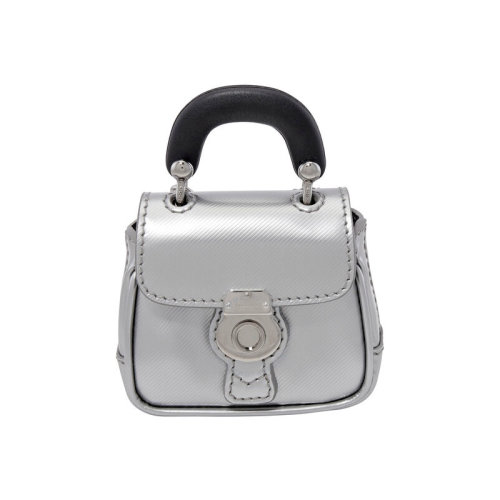 BURBERRY/博柏利 巴寶莉 女士 銀色皮革時尚鑰匙扣包飾 80004171