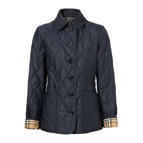  BURBERRY/博柏利 菱紋絎縫長袖翻領(lǐng)夾克 女士 80342481 PLFSX