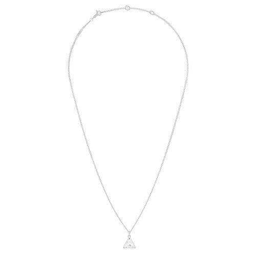 CELINE/賽琳 22新款 tie boy系列 男士銀黑色做舊三角形水鉆項(xiàng)鏈460DJ6BRS.01XS