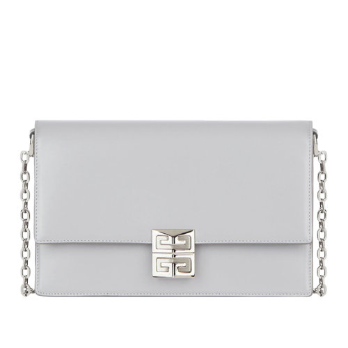 Givenchy/紀梵希 22春夏新款4G系列 女士中號云灰色牛皮革銀扣鏈式單肩包 BB50JZB15S-057