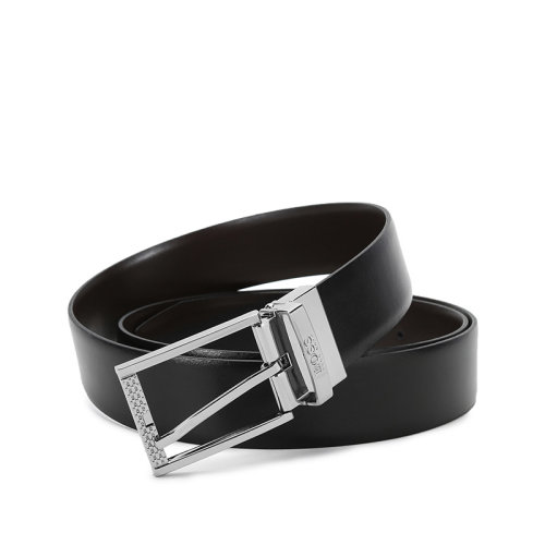 HUGO BOSS/雨果博斯  男士皮革針扣式雙面皮帶腰帶 50408135