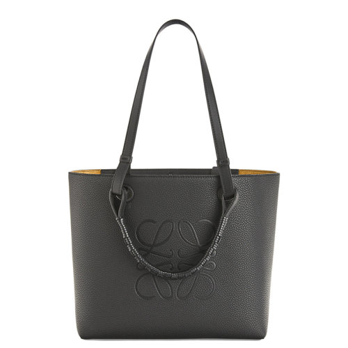 LOEWE/羅意威 Anagram 女士小號(hào)經(jīng)典黑色小牛皮托特單肩手提包0010532786