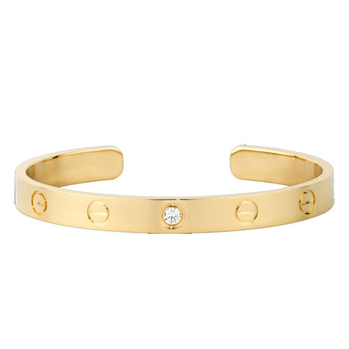 CARTIER/卡地亞  LOVE系列  金色18K金鉆石手鐲B6029816
