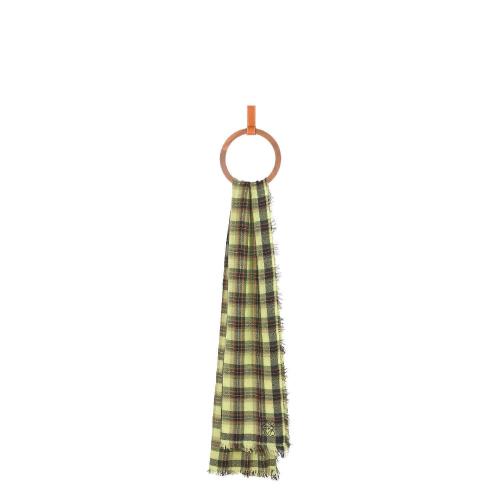  LOEWE羅意威 22年秋冬 男士 圍巾 Checks scarf in cashmere F526487X05-8101 預定商品1-3周發(fā)貨