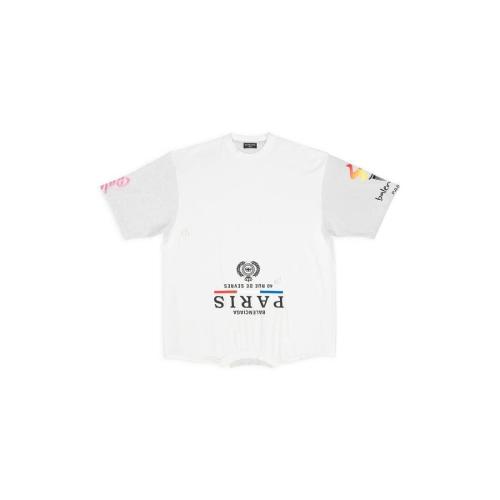  BALENCIAGA巴黎世家 22年秋冬 女士 短袖T恤 UPSIDE DOWN T-SHIRT OVERSIZED 698811TMVC99000