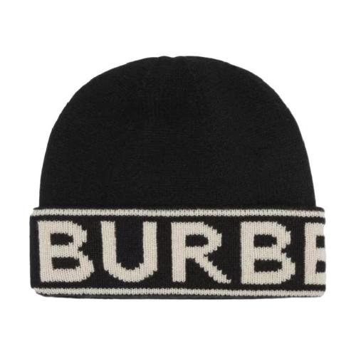  BURBERRY 22年秋冬 女士 徽標(biāo)嵌花羊絨毛線帽 80239821